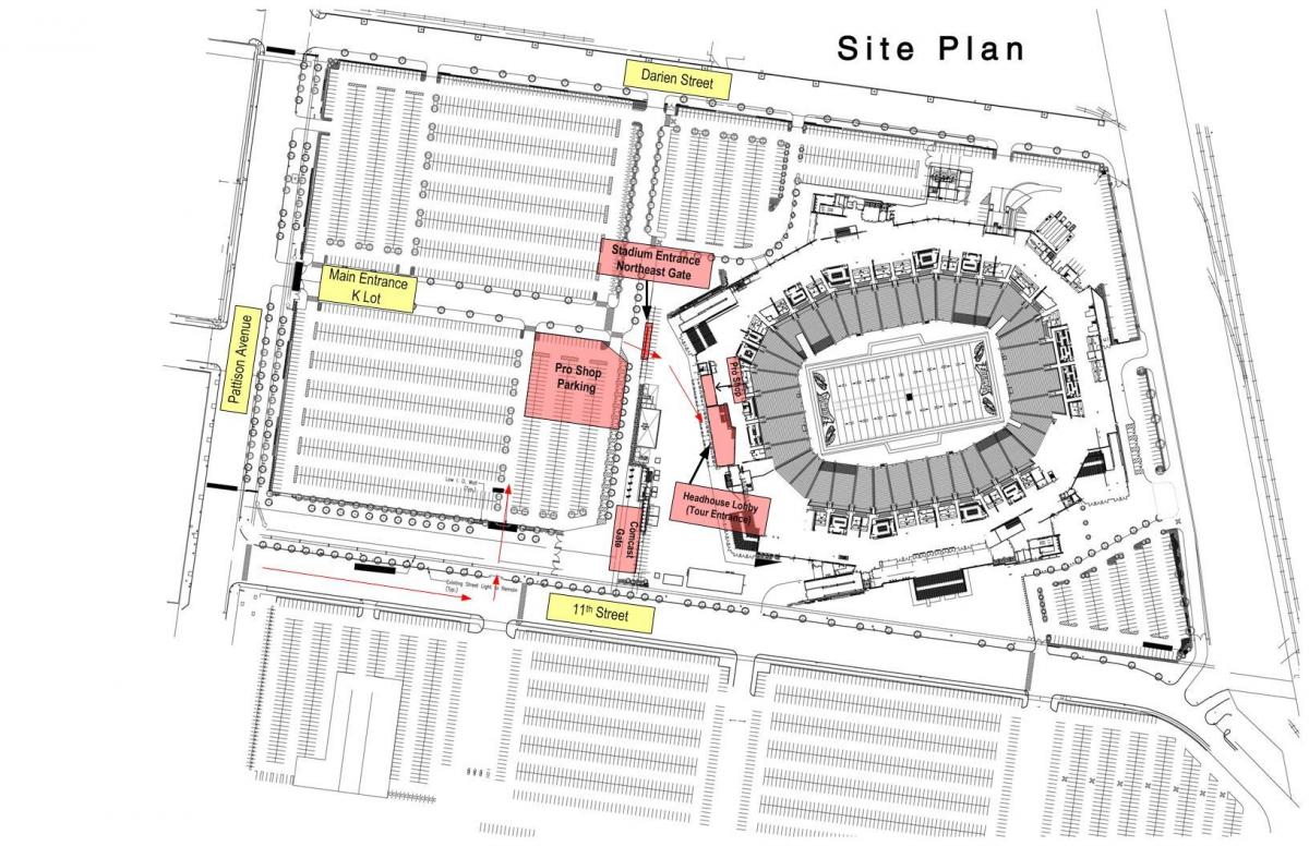 لنکن مالیاتی میدان پارکنگ کا نقشہ