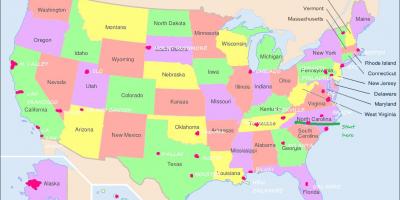ریاستہائے متحدہ امریکہ کے نقشے فلاڈیلفیا