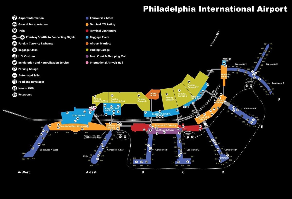 ٹرمینل نقشہ phl