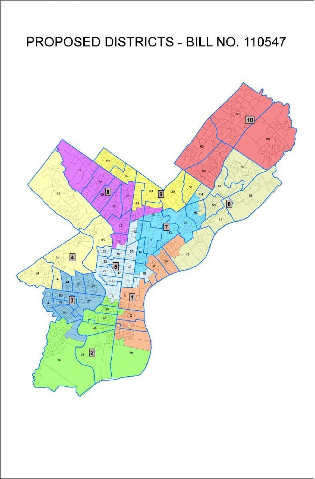 فلاڈیلفیا شہر کا نقشہ
