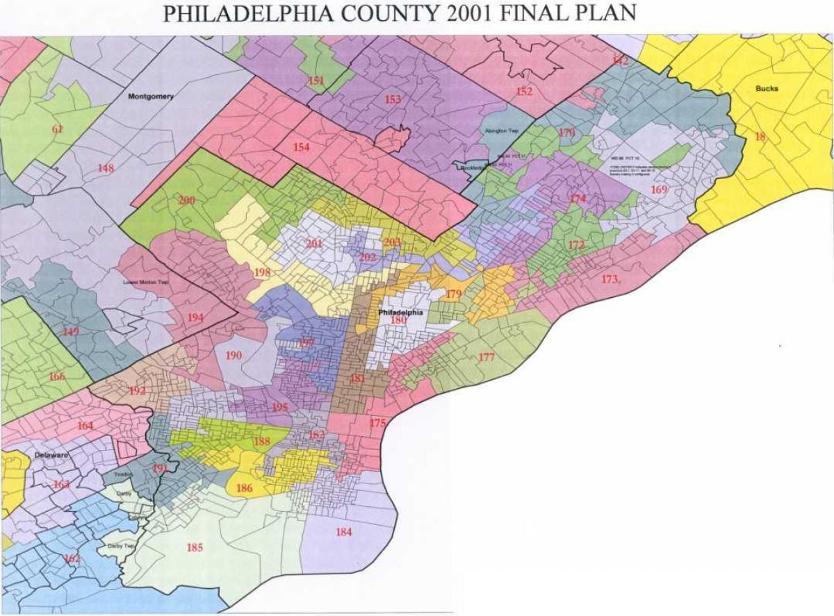 فلاڈیلفیا کونسل ضلع کا نقشہ