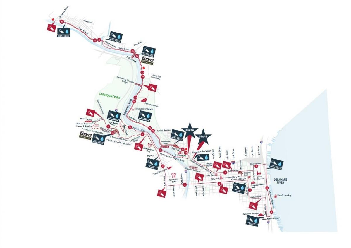 فلاڈیلفیا میراتھن نقشہ 2015